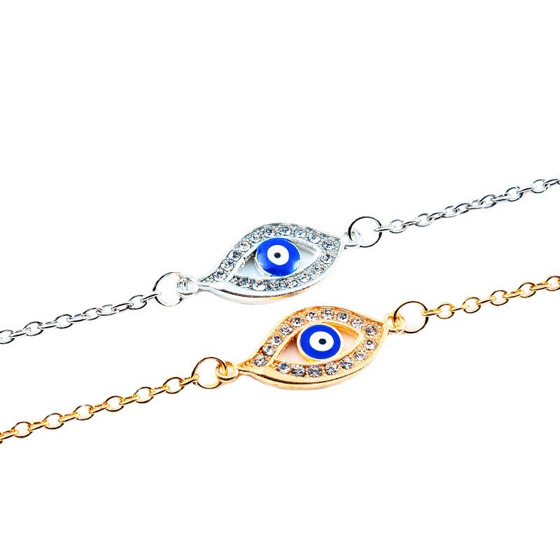 Turkish Blue Eye Vintage Diamond Bracelet
