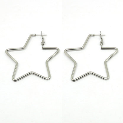 Korean Style Five-pointed Star Delicate Hoop