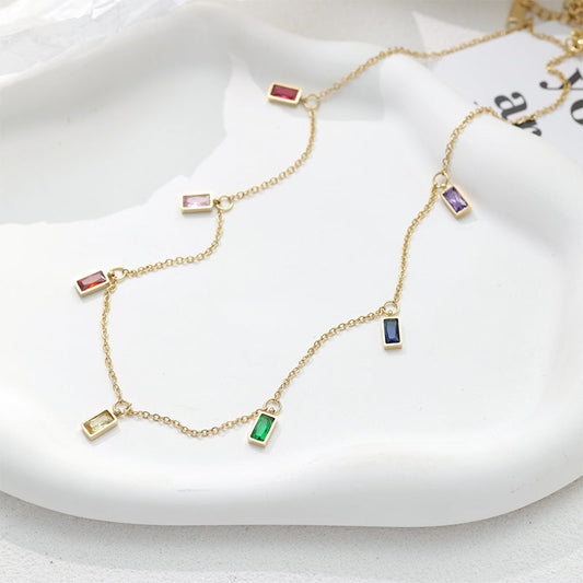 Fabulous Colorful Stone Trendy Chain Necklaces