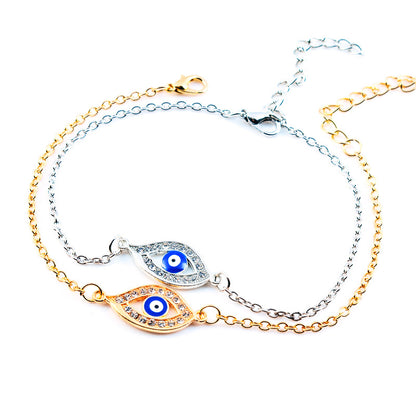 Turkish Blue Eye Vintage Diamond Bracelet